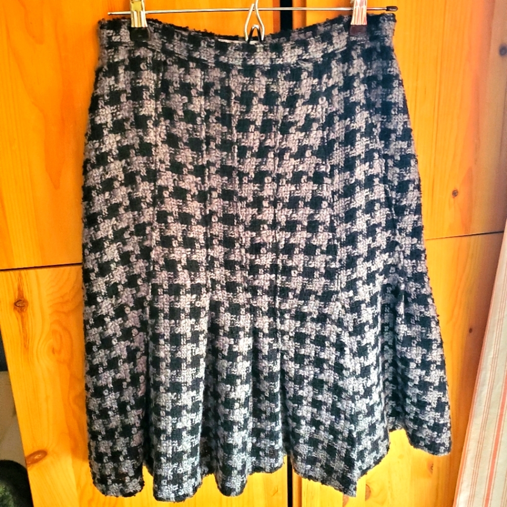 Moschino Black and Gray A-Line Skirt